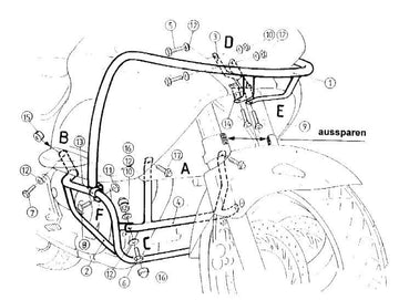 Honda NT 650 contre Deauville [1998-2005] - barre de protection des moteurs