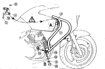 Honda Varadero 125 [2001-2006] - barre de protection des moteurs - 0