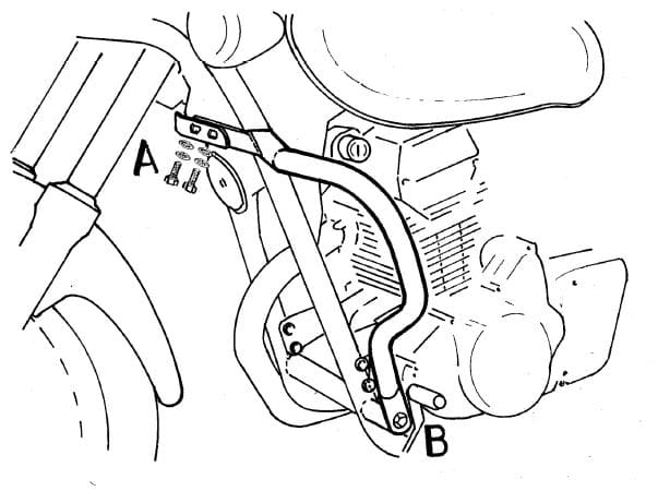 Kawasaki EL 125 [1998-2007] - barre de protection des moteurs