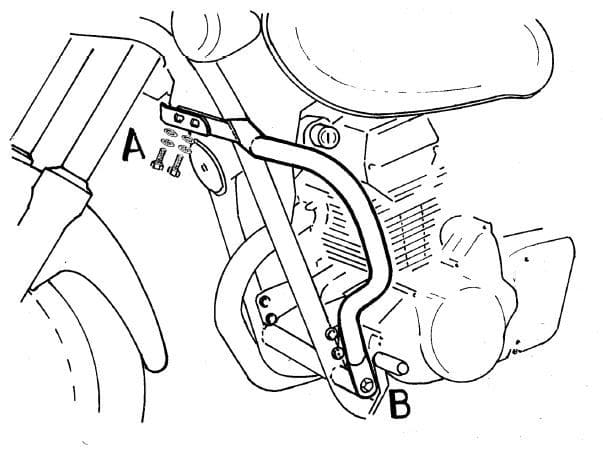 Kawasaki EL 125 [1998-2007] - barre de protection des moteurs