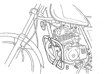 Suzuki GN 125 [1991-1996] - barre de protection des moteurs
