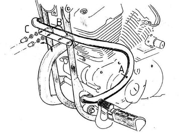 Yamaha XV 125 [1989-2002] - barre de protection des moteurs
