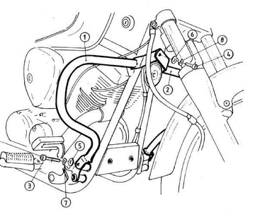 Yamaha XVS 125 [2000-2004] - barre de protection des moteurs