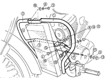 Honda VT 750 D2 Black Wido [2001-2003] - barre de protection des moteurs