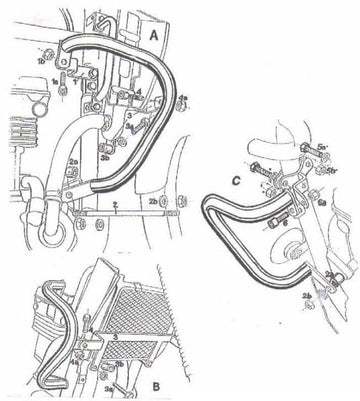 Kawasaki Kle 500 [1991-2007] - barre de protection des moteurs