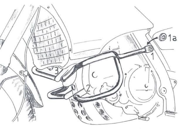 Aprilia Pegaso 650 [1996-2012] - barre de protection des moteurs