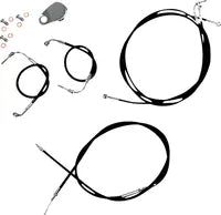 Harley Davidson Fxdrs 114 [LA CHOPPERS] - Standard Black Vinyl Handlebar Cable/Brake Line Kit