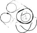 Harley Davidson Flhr [LA CHOPPERS] - Standard Black Vinyl Handlebar Cable/Brake Line Kit