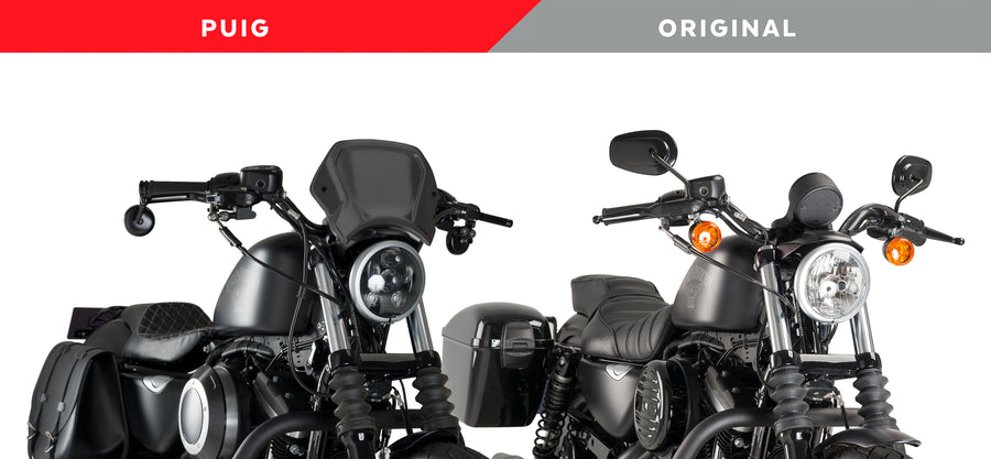 HARLEY DAVIDSON SPORTSTER 883 IRON XL 883 N [2012] – PLAQUE AVANT ALU – NOIRE