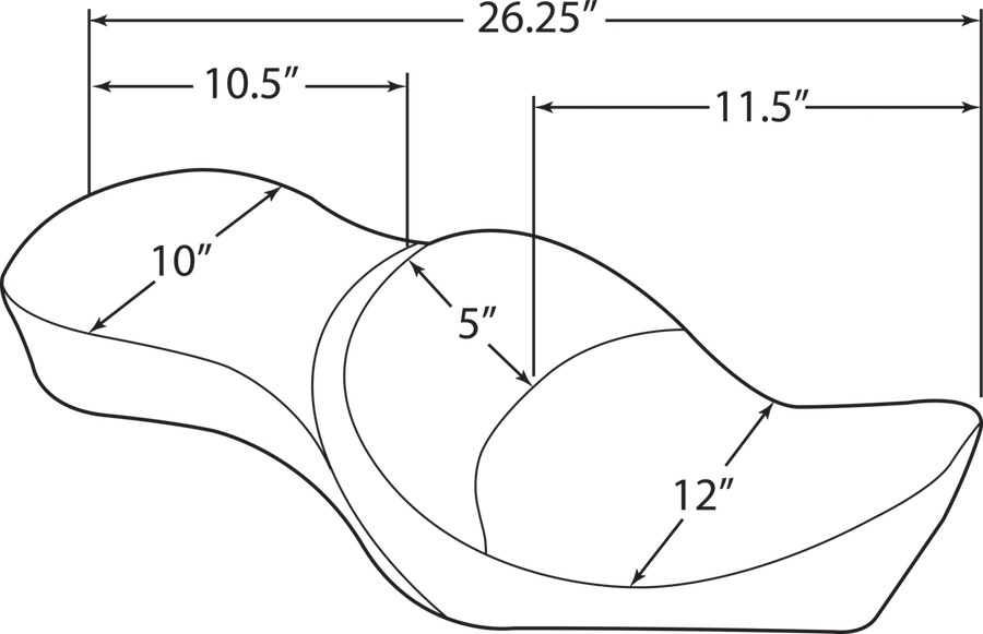 harley davidson touring [DRAG SPECIALTIES] – siège à double creux en vinyle