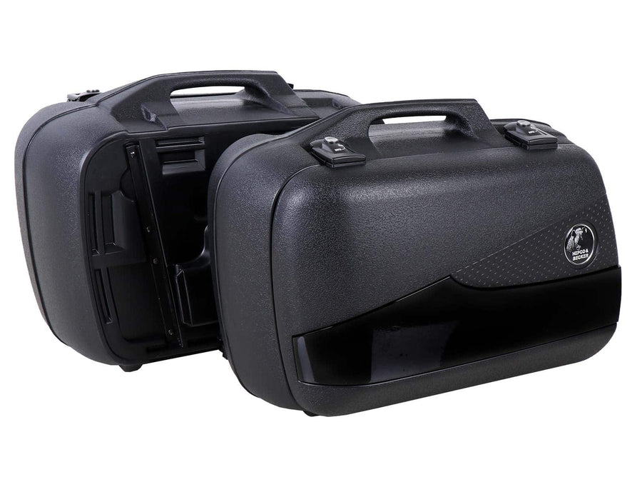 Seitenkoffer [Hepco & Becker] - Koffersatz Junior Flash schwarz Enduro 30L/40R – Universell