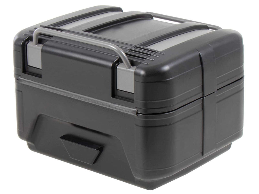 Topcase [Hepco & Becker] - Gobi Black Edition mit silbernen Inlays – für Topcaseträger