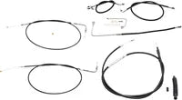 Harley Davidson FLS [LA CHOPPERS] - Kit de câble de guidon/conduite de frein en vinyle noir standard