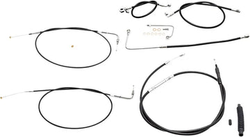 Harley Davidson FLS [LA CHOPPERS] - Kit de câble de guidon/conduite de frein en vinyle noir standard