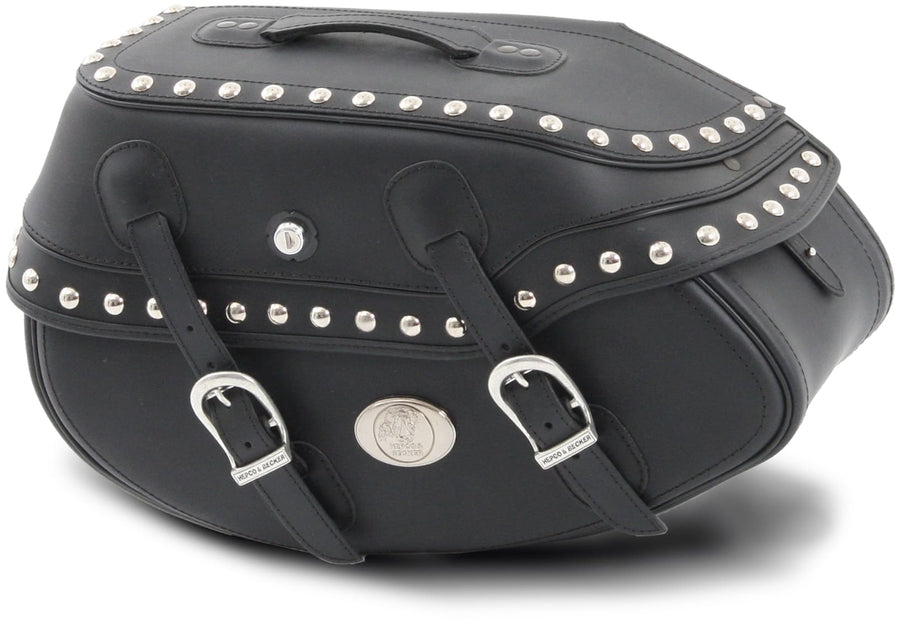 Motorradtasche [Hepco & Becker] - Leder Buffalo Custom rechts – Rohrpacktaschenhalter