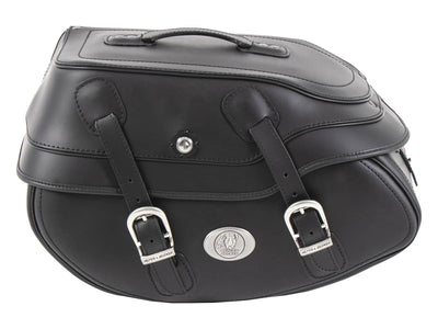 Motorcycle bag [Hepco & Becker] - Leather Buffalo black left - tube pannier holder