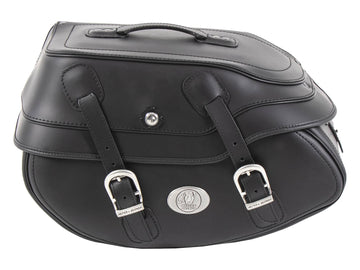 Motorcycle bag [Hepco & Becker] - Leather Buffalo Big black left – C-Bow