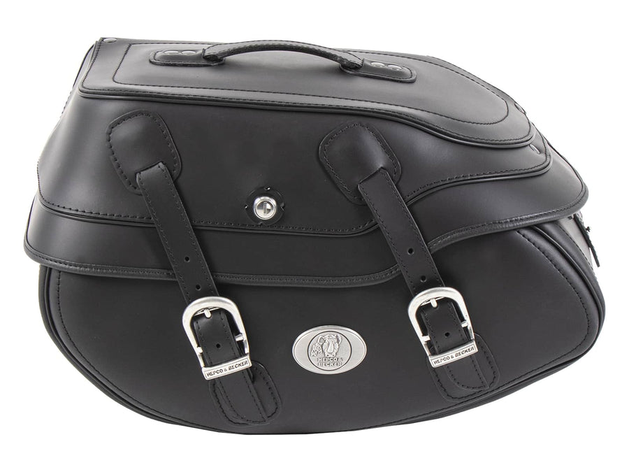 Motorcycle bag [Hepco & Becker] - Leather Buffalo Big black left – C-Bow
