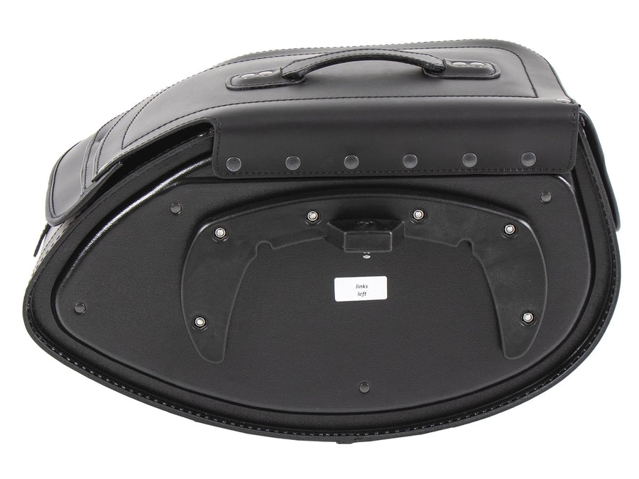 Motorcycle bag [Hepco & Becker] - Leather Buffalo Big black left – C-Bow
