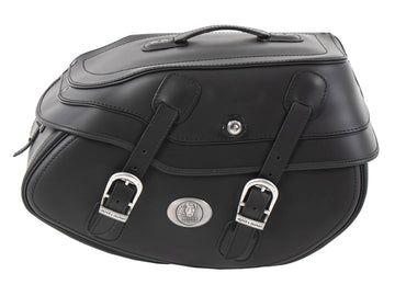 Motorcycle bag [Hepco & Becker] - leather Buffalo Big black right – C-Bow
