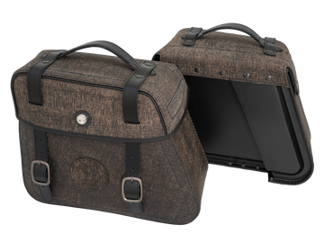 Sac moto [Hepco & Becker] - ensemble de sacs en cuir Rugged Cutout 19 L incl. dégagement rapide - découpe