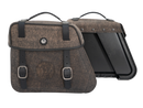 Motorcycle bag [Hepco & Becker] - leather bag set Rugged Cutout 19 L incl. quick release - cutout