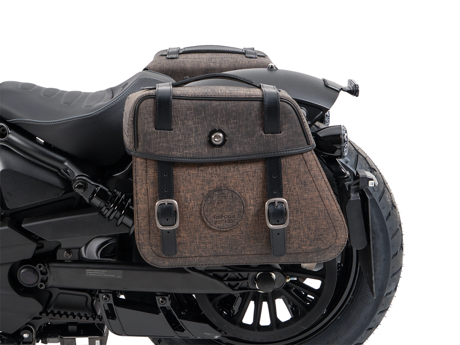 Indian Sport Scout [2025-2026] - Set: Ledertaschenhalter Cutout schwarz inkl. Rugged Ledertaschen braun