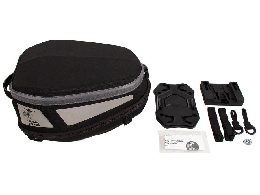 Tail bag [Hepco & Becker] - Royster Rearbag Sport tail bag black/grey incl. Seatpad Basic – Seatpad