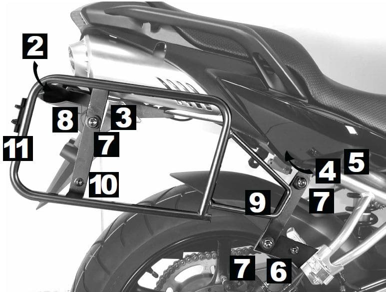 Yamaha FZ 6 [2007-2009] -loc-it Case Carrier