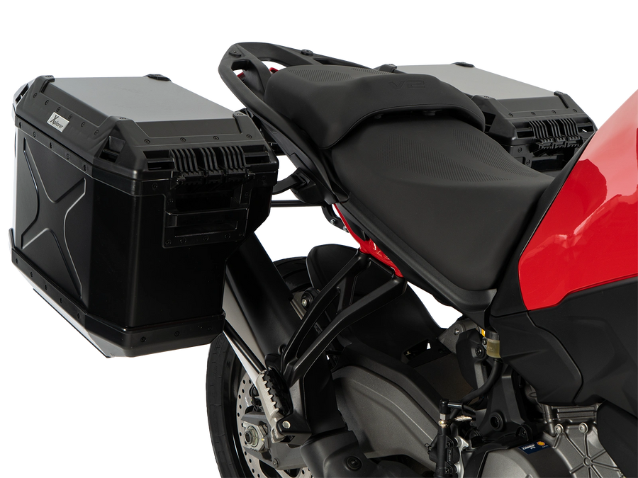 DUCATI Multistrada V2 [2025-2026] - Kofferträgerset Cutout schwarz inkl. Xplorer Cutout schwarz Kofferset