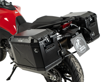 DUCATI Multistrada V2 [2025-2026] - Kofferträgerset Cutout schwarz inkl. Xplorer Cutout schwarz Kofferset