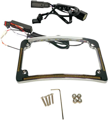 harley davidson flhr [CUSTOM DYNAMICS] – Cadre de plaque d'immatriculation à rayon LED - 0