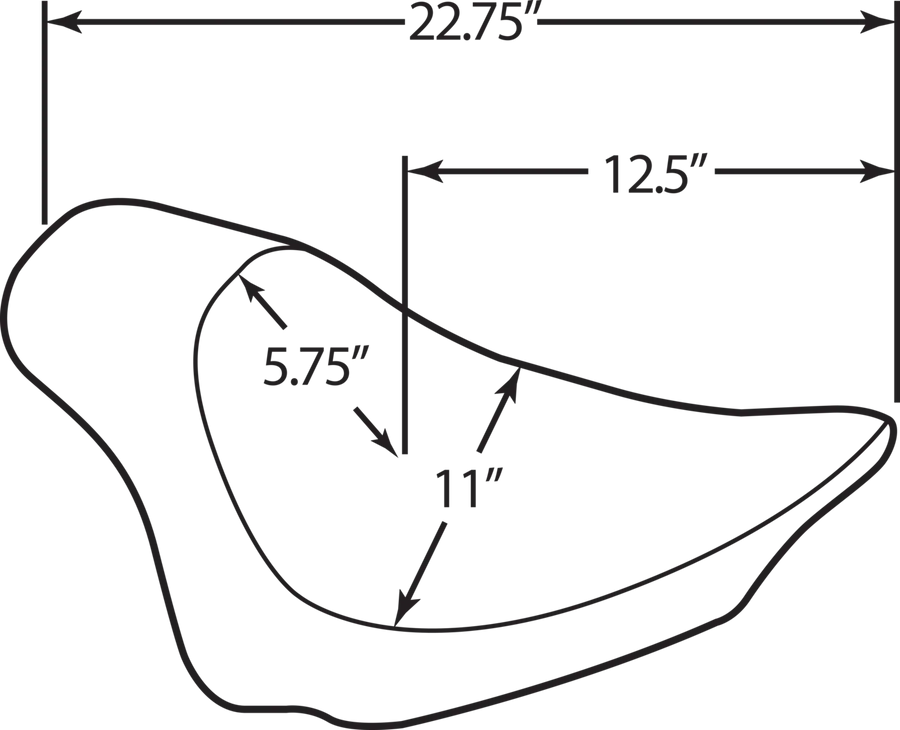 Harley Davidson FLSTC [DRAG SPECIALTIES] - Siège solo EZ-ON avec support