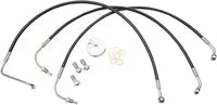 Harley Davidson Flhri [LA CHOPPERS] - Kit de conduites de frein tressées noires