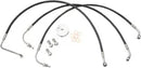 Harley Davidson Flhri [LA CHOPPERS] - Black Braided Brake Line Kit