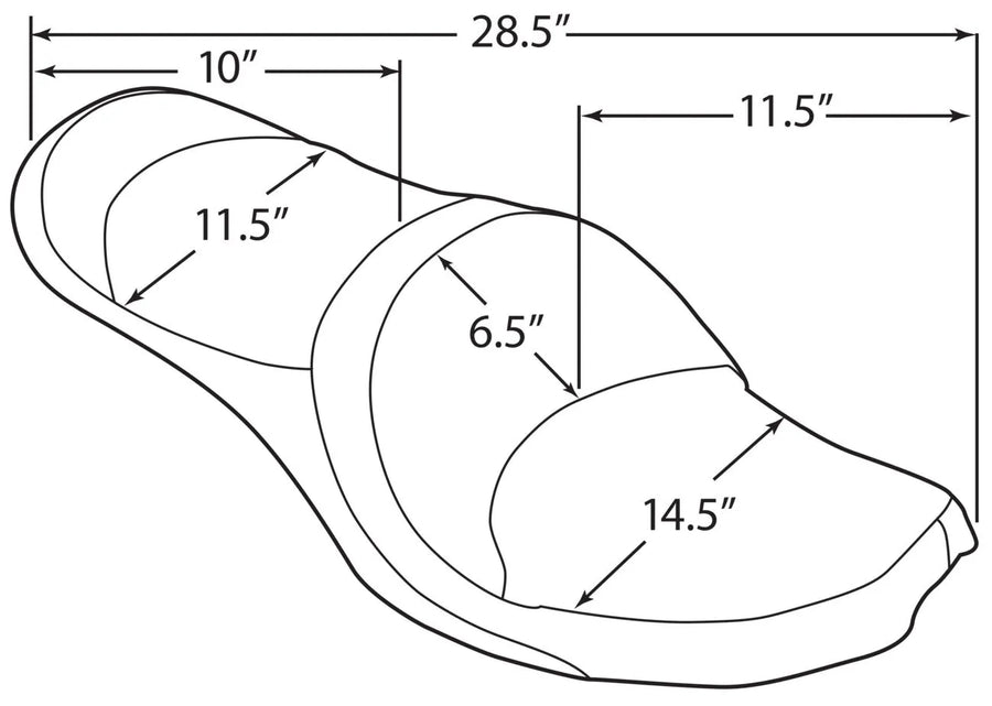 harley davidson touring [DRAG SPECIALTIES] – siège à double creux en vinyle