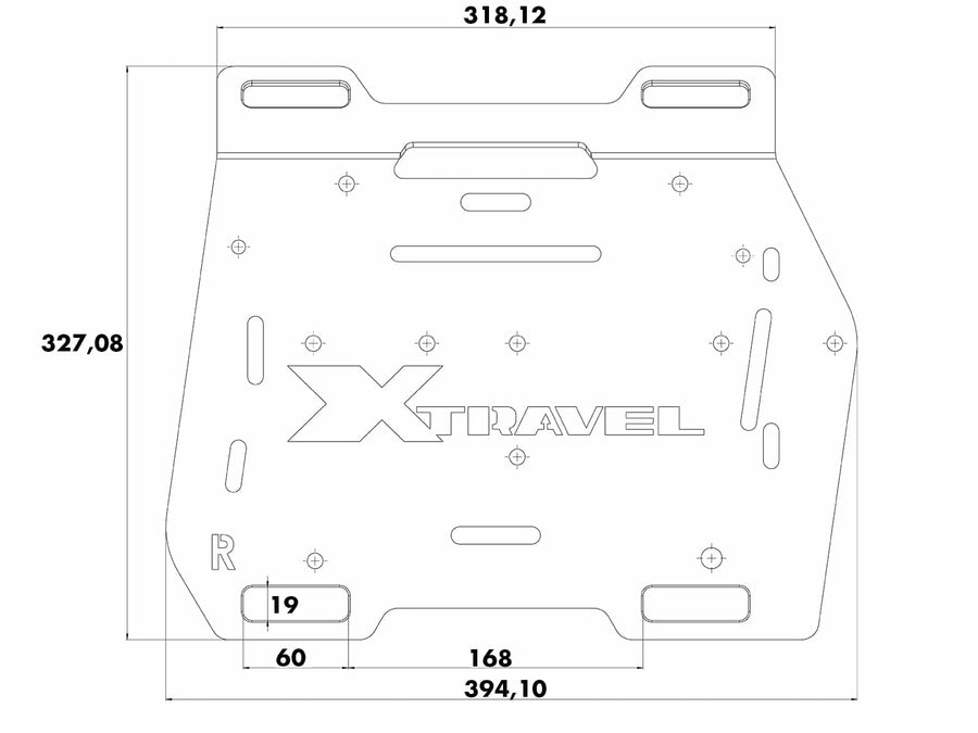 Sacoche moto [Hepco & Becker] - Plaque de montage de remplacement Xtravel Basic droite – universelle