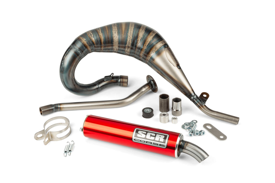 Beta RR Enduro 50 2T - Exhaust Handmade Cross 50-70 red