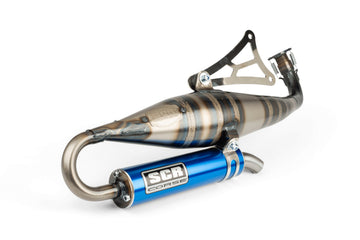 Aprilia SR Netscaper 50 2T LC - Pot d'échappement Handmade 70 bleu