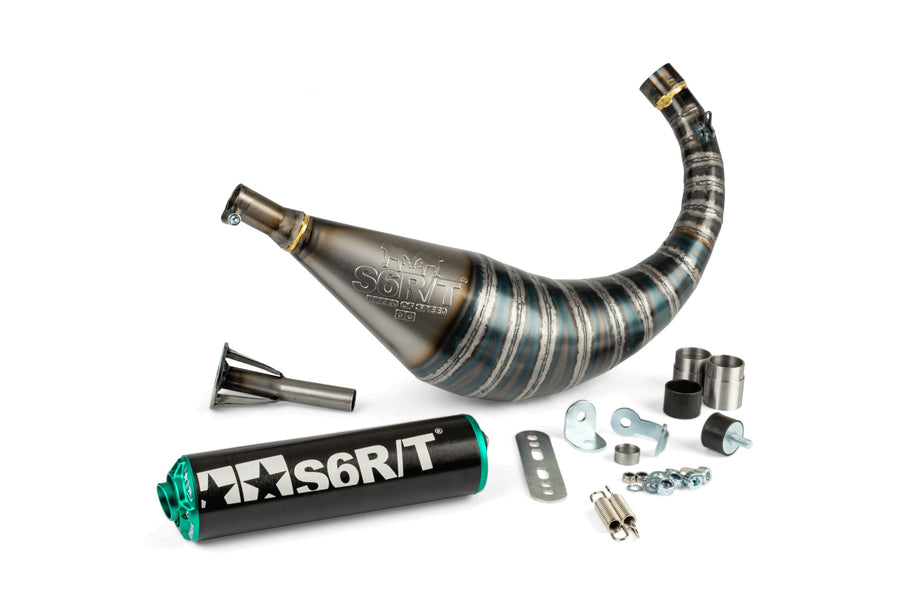 Beta RR SM 50 2T - Pot d'échappement R/T 70 - 80 Noir / Turquoise