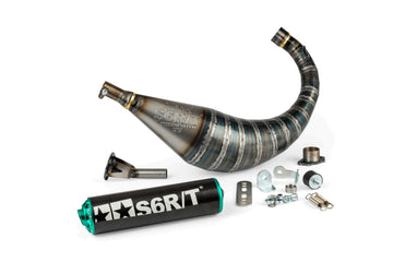 Derbi Senda R X-Race Trail '05 - '10 50 2T D50B0 - Pot d'échappement R/T 70-80 Noir Turquoise