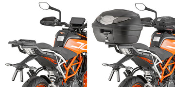 KTM Duke 125-390 [GIVI] - Topcase Träger für MONOLOCK® Koffer benutzen Sie die im Koffer mitgelieferte MONOLOCK® Platte