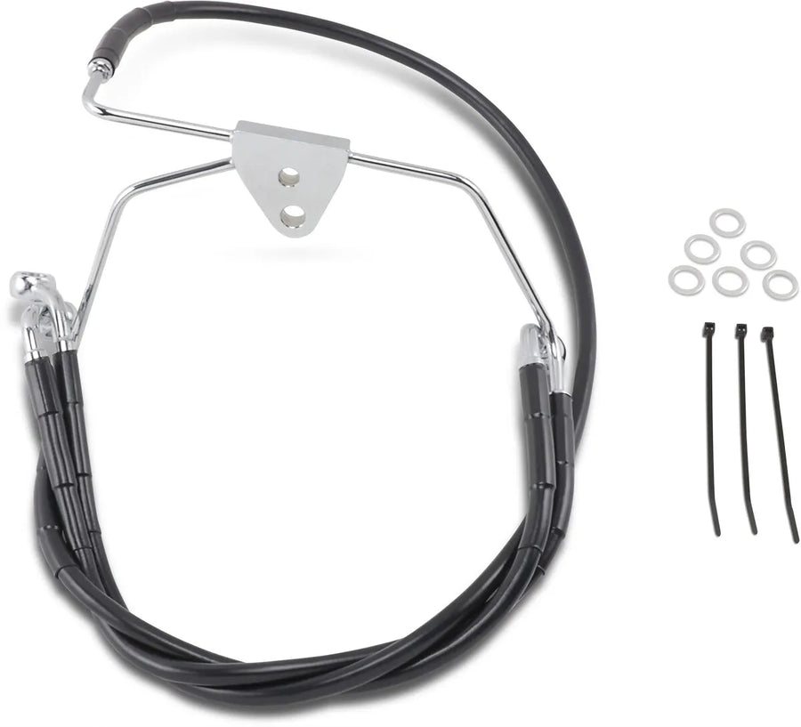 Harley Davidson Flhtcui [DRAG SPECIALTIES] - Kit de conduite de frein en vinyle noir étendu