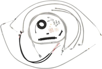 Harley Davidson Fxsb [LA CHOPPERS] - Kit complet de câbles de guidon/ligne de frein tressés en acier inoxydable