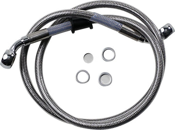 Harley Davidson Softail Street Bob FXBB [DRAG SPECIALTIES] - Kit de conduites de frein en acier inoxydable - 0
