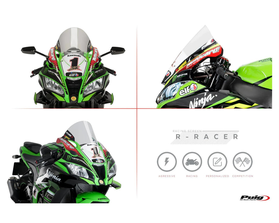KAWASAKI ZX-10RR NINJA PERFORMANCE [2018] – Bulle R-Racer – Transparent