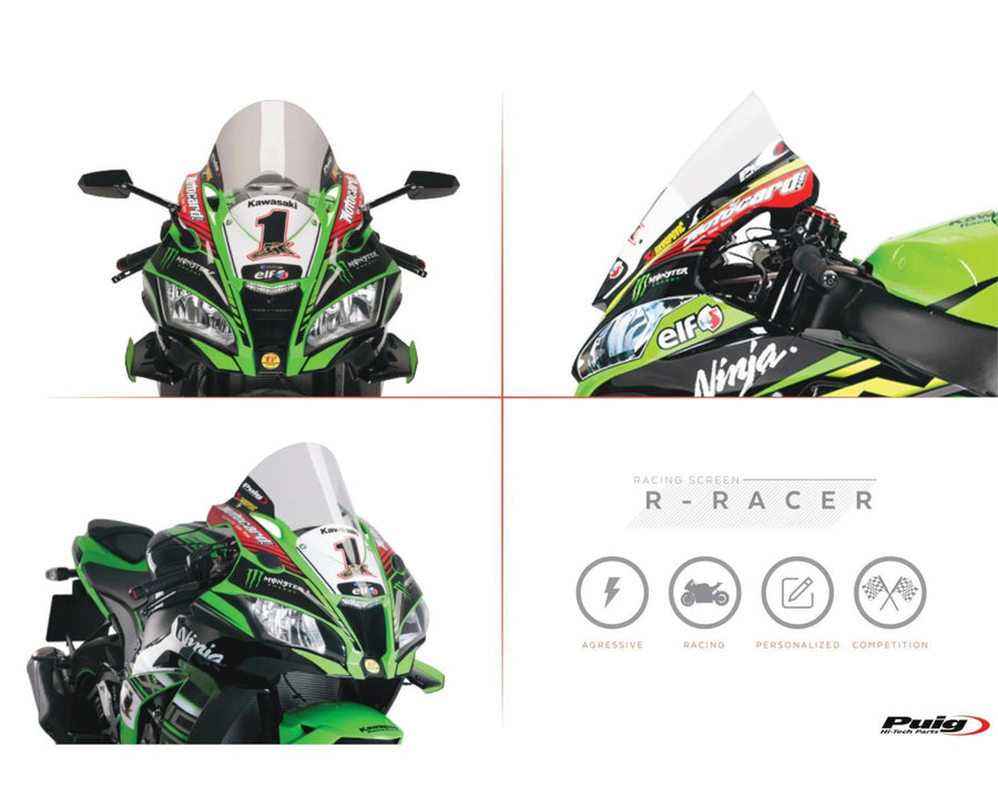 KAWASAKI ZX-10RR NINJA PERFORMANCE [2018] – Bulle R-Racer – Transparent