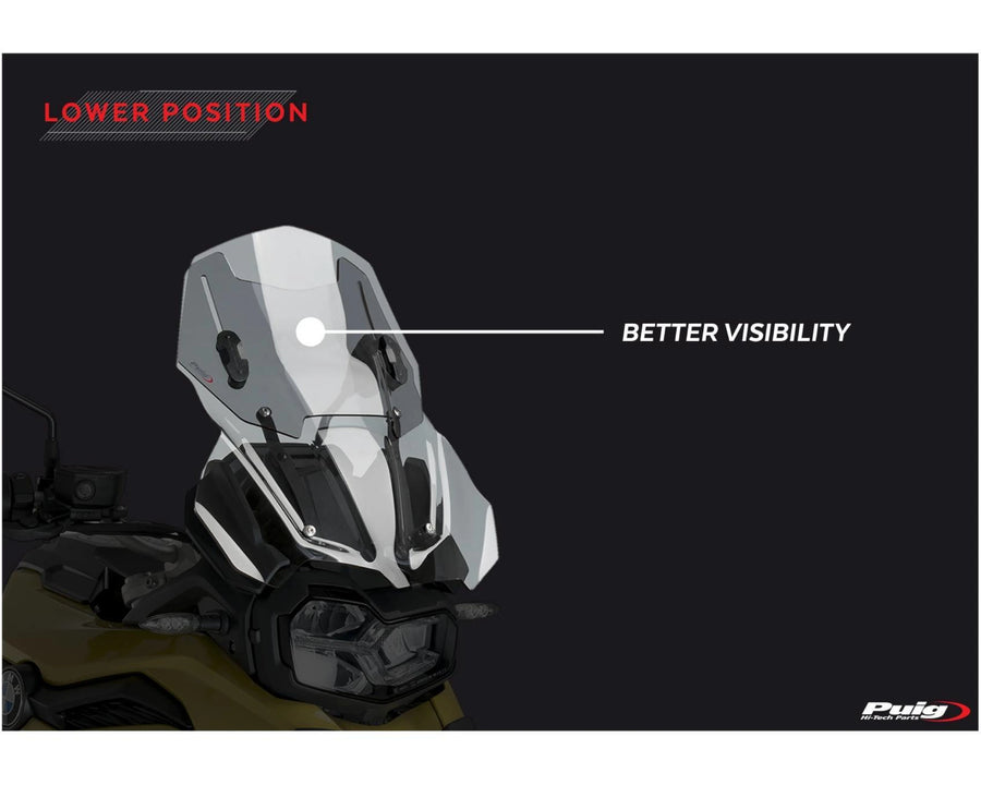 BMW F 750 GS [2024] – Bulle réglable – Transparent