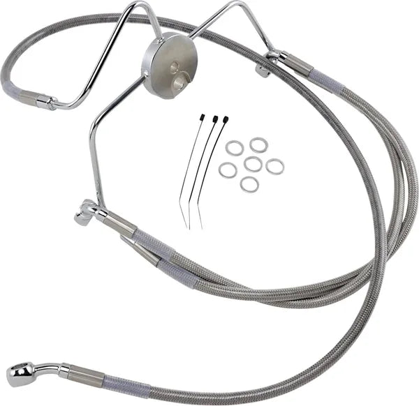Harley Davidson Flhri [DRAG SPECIALTIES] - Stainless Steel Brake Line Kit, Extended