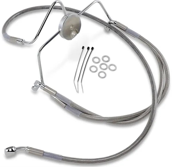 Harley Davidson Flhr [DRAG SPECIALTIES] - Stainless Steel Brake Line Kit, Extended